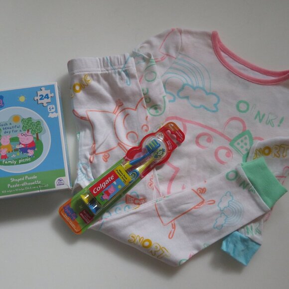 Peppa Pig bundle PJs Toothbrush Puzzle - Picture 1 of 6